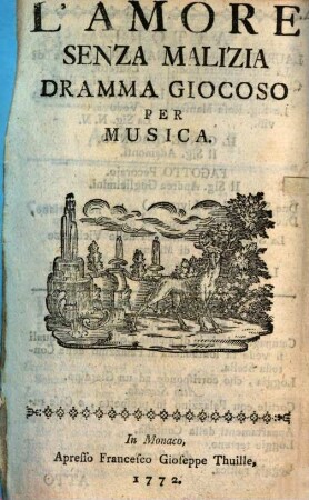 L' Amore Senza Malizia : dramma giocoso per musica