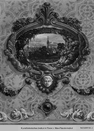 Die Ausmalung der Sala Consiliare : Triumph der Aurora (?) oder Flora (?), allegorischen Figuren und Landschaften