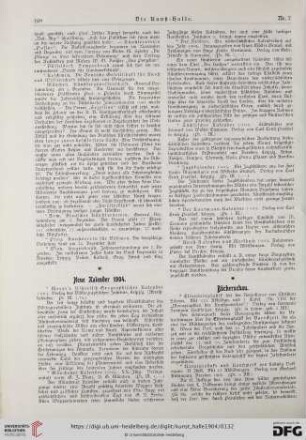 Neue Kalender 1904