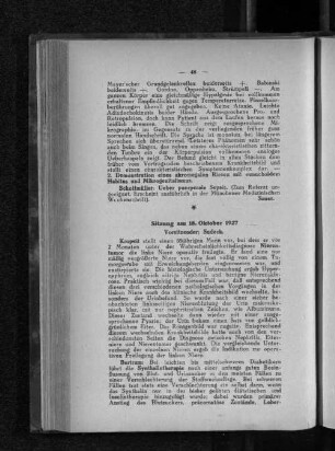 Sitzung am 18. Oktober 1927