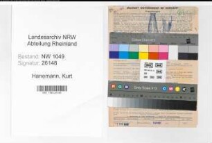 Entnazifizierung Kurt Hanemann , geb. 25.11.1907 (Kaufmann)