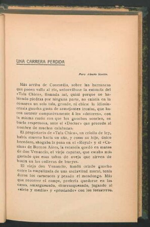 Una carrera perdida