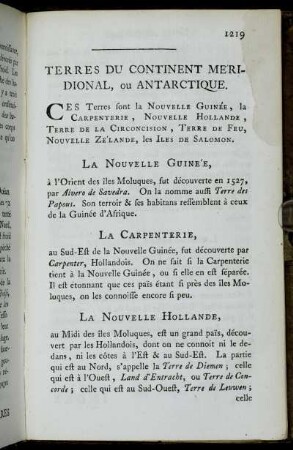 Terres Du Continent Meridional, ou Antarctique.