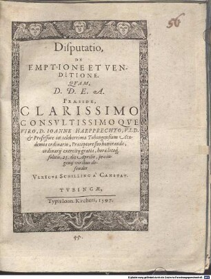 Disp. de emptione et venditione