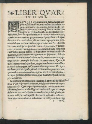 Liber Quartus De Locis.