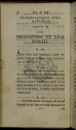 Caput II. De Obligatione et Lege Morali.