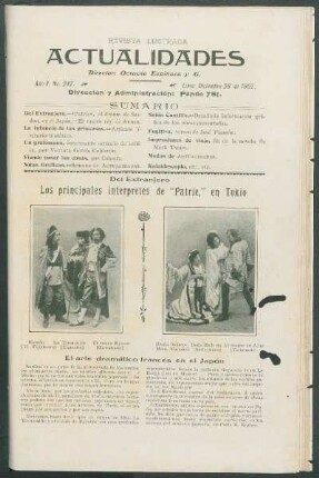 El arte dramático francés en el Japón