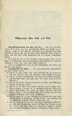 Die Fettwaaren und fetten Oele