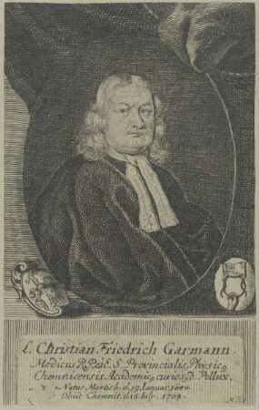 Bildnis des Christian Friedrich Garmann