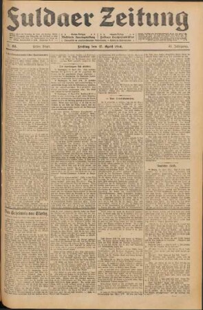 Ausgabe vom Freitag, den 17. April 1914.