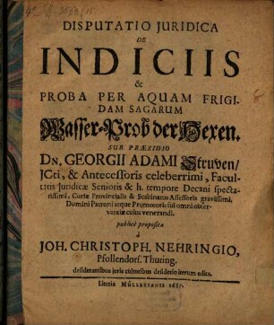 Disp. iur. de indiciis