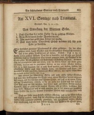 Am XVI. Sonntage nach Trinitatis. - Am XVIII. Sonntage nach Trinitatis.