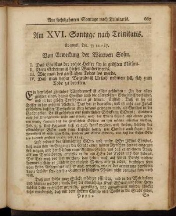 Am XVI. Sonntage nach Trinitatis. - Am XVIII. Sonntage nach Trinitatis.