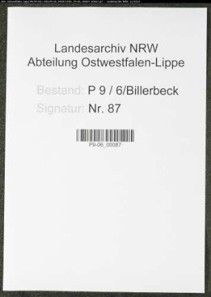 Sterberegister Standesamt Billerbeck