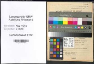Entnazifizierung Fritz Schoenewald , geb. 17.04.1899 (Polier)