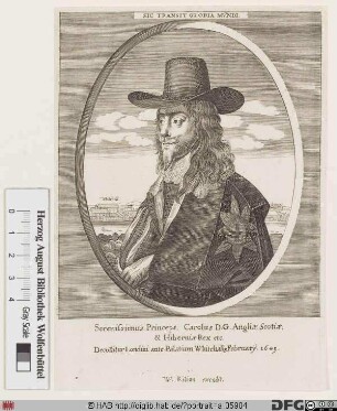 Bildnis Karl (Charles) I. (Stuart), König von England u. Schottland (reg. 1625-49)