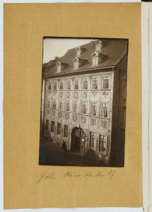 Wohnhaus Rannische Straße 17, Halle/Saale: Ansicht (aus: Skizzen- und Fotoalbum 24)