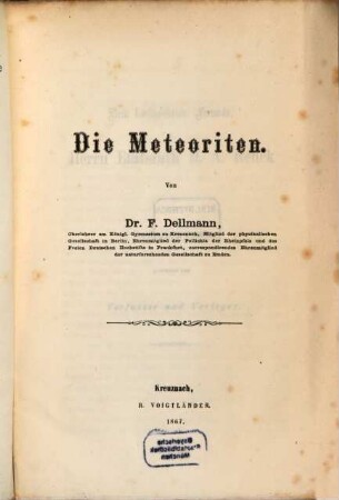 Die Meteoriten
