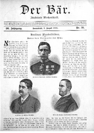 Sonnabend, 4. August 1900 Nr, 31