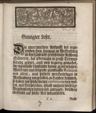 Geneigte Leser.