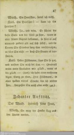 Zehenter Auftritt