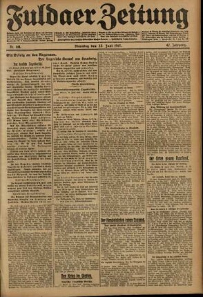 Ausgabe vom Dienstag, den 22. Juni 1915.