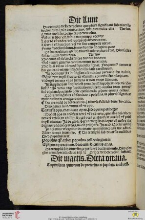 Die martis. Dieta octaua