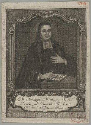 Bildnis des Christoph Matthaeus Seidel