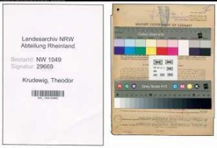 Entnazifizierung Theodor Krudewig , geb. 26.10.1900 (Bahnsekretaer)