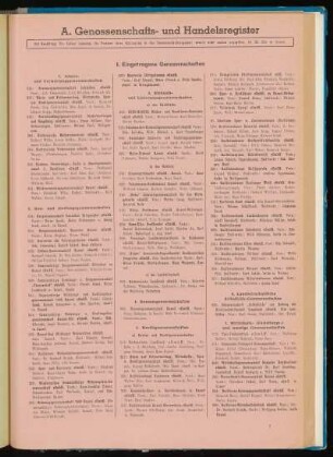 I. Eingetragene Genossenschaften