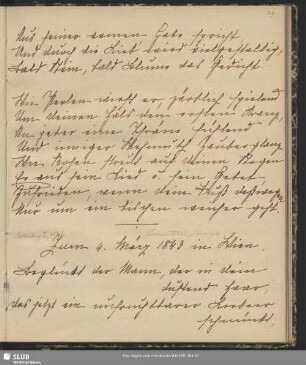 Zum 4. März 1843 in Wien