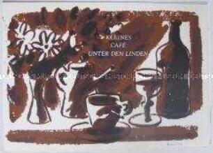 Speisekarte des "Café Unter den Linden" in Berlin (DDR)