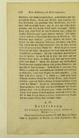 28. Fortsetzung. Die Leipziger Disputation 1519. Luther in Worms 1521