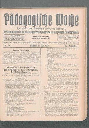 Westfälischer Provinzialverein des Katholischen Lehrerverbandes : Delegiertenversammlung zu Essen a. D. Ruh am Pfingstmontag, den 1. Juni 1914.