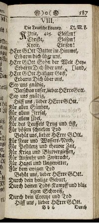 VIII. Die Teutsche Litaney.