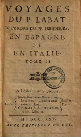Voyages en Espagne et en Italie, 2