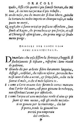 Oracoli Del Conte Giovanni Angvisciolo.