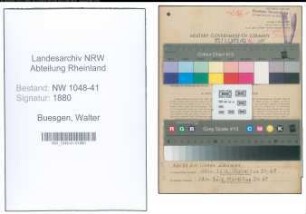 Entnazifizierung Walter Buesgen , geb. 04.01.1920 (Bahnpolizist)