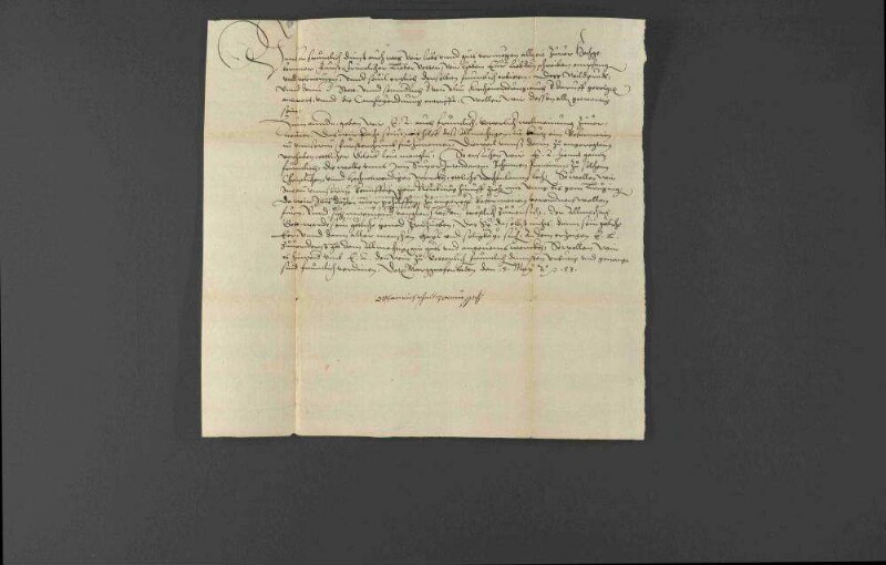 Pfalzgraf Ottheinrich bittet Johannes Brenz, mit einem Besuch als Ratgeber die Reformation im Fürstentum Pfalz-Neuburg einige Wochen zu unterstützen, worauf Herzog Christoph von Württemberg antwortet, dass Brenz abwesend sei.