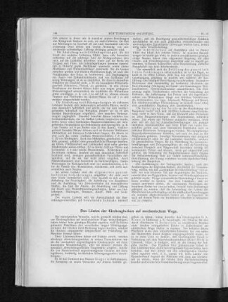 Das Läuten der Kirchenglocken auf mechanischem Wege