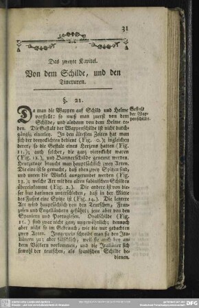 Das zweyte Kapitel. Von dem Schilde, und den Tincturen