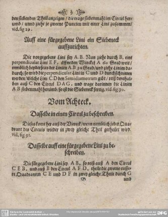 Dasselbe auff eine fürgegebene Lini zu beschreiben.