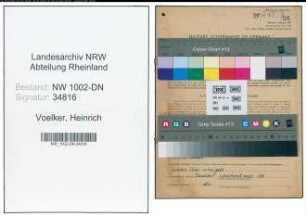 Entnazifizierung Heinrich Voelker, geb. 16.02.1888 (Schlosser)