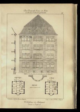 Wohnhaus in Stuttgart. Details zu Tafel 17.