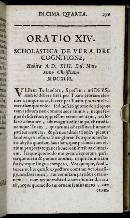 Oratio XIV.