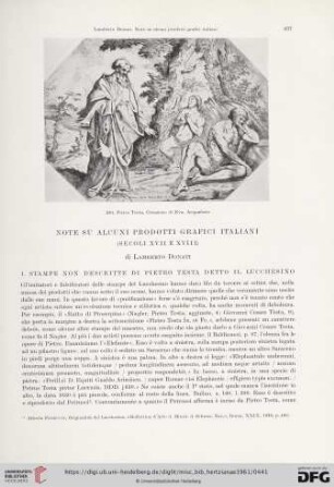 Note su Alcuni Prodotti grafici italiani. (Secoli XVII e XVIII)