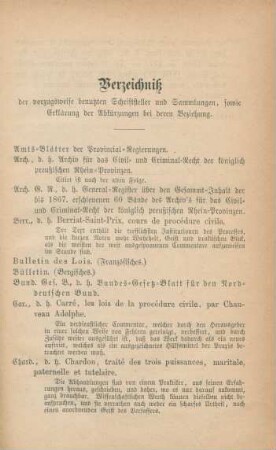 Verzeichniß