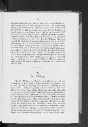 V. Der Rückzug.