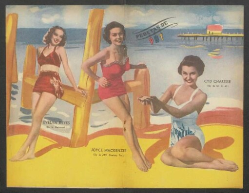 Evelyn Keyes, Joyce Mackenzie, Cyd Charisse - [Ilustración]