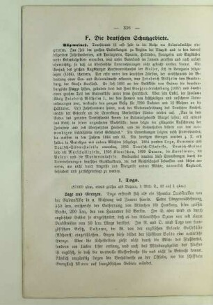 F. Die deutschen Schutzgebiete